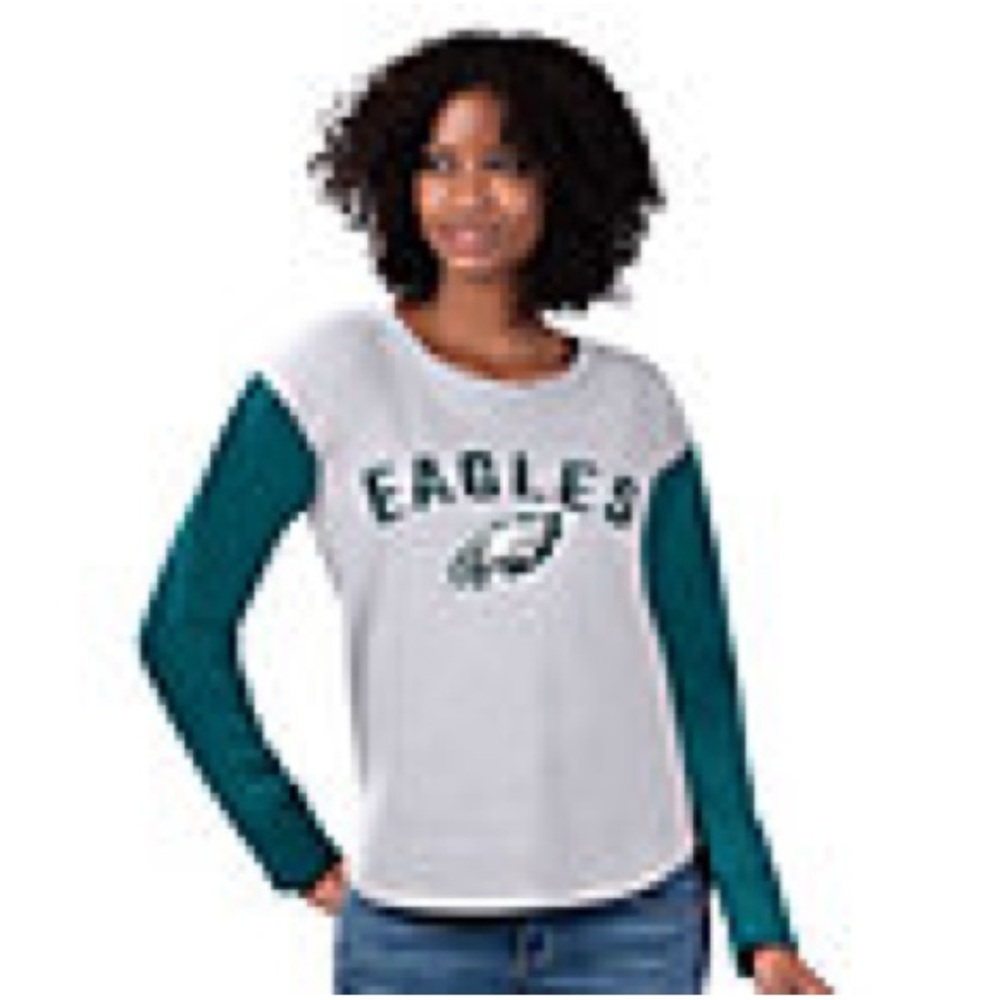 Women’s Philadelphia Eagles NFL Crewneck Sweatshirt w Sequin Letters XXL
